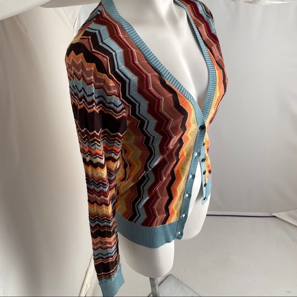 Missoni for Target collab multicolor chevron cardigan M - Picture 3 of 8